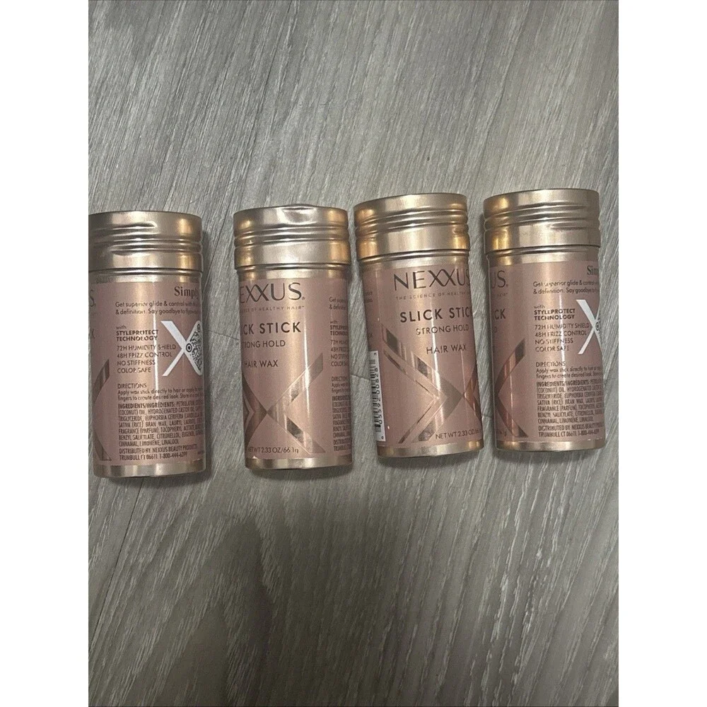 4x Nexxus Slick Stick Strong Hold Hair Styling Wax,2.33 oz